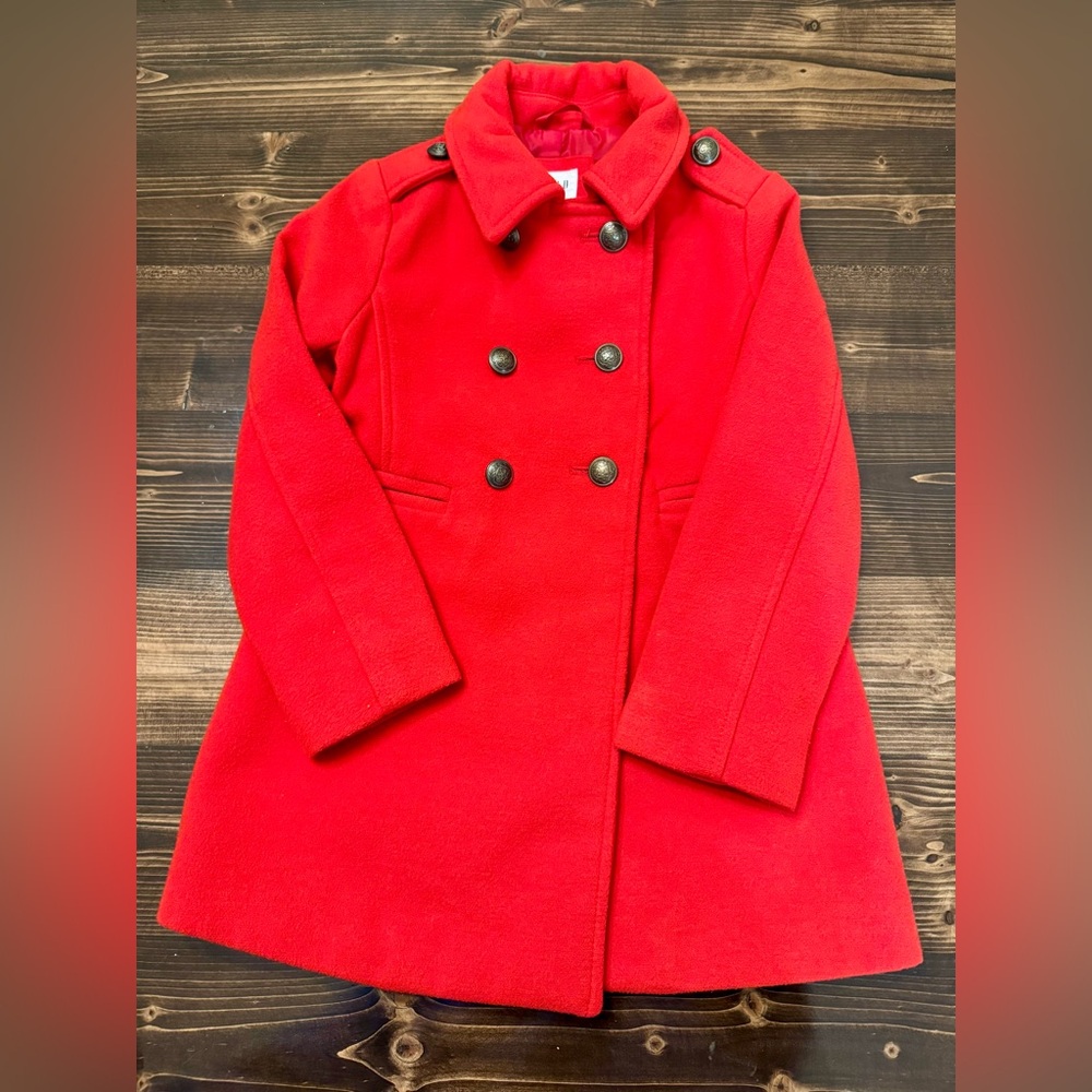 GAP Bright Red Girls Pea‎ Coat